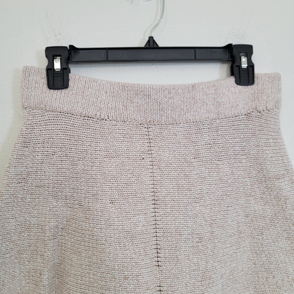 Free People FP Beach Knit Shorts Medium Oversized Oatmeal Beige Cotton Resort - Picture 3 of 9